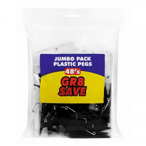 Bulk Pack 2 x Gr8 Save Jumbo Pegs - 48 Piece Per Pack