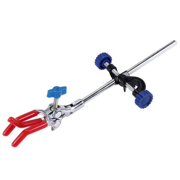 Lab Clamp 3 Prong Finger Adjust Jaw Compatible with Universal