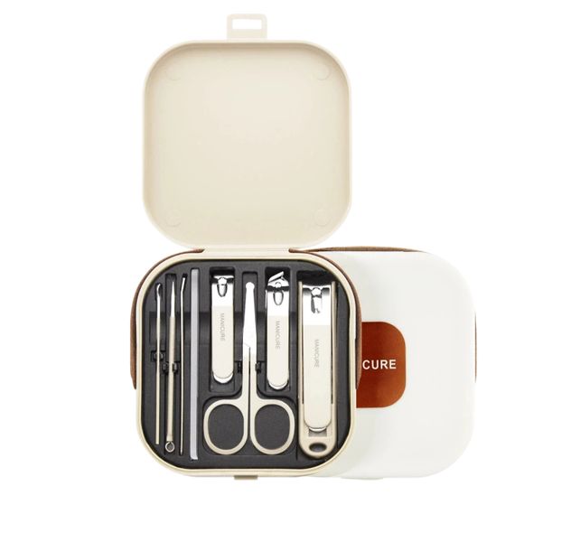 Stainless Steel Manicure Pedicure Nail Clipper Set GroomingKit,Storage Case