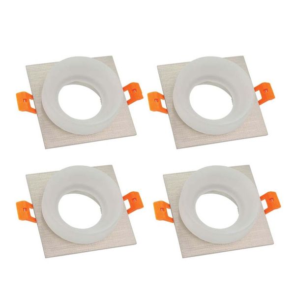 Vito Donna-01/ ?70x70MM Downlight Frame Frozen Glass Square Nickel Set of 4