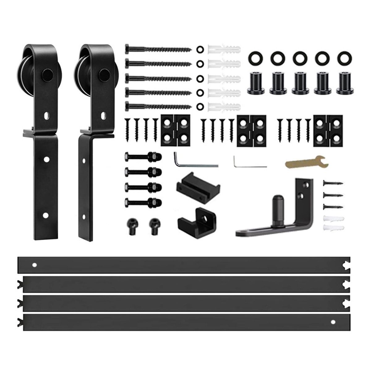 2M Double-Door Folding Barn Door Hardware Kit