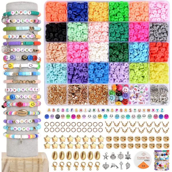 4000+PCS 24 Colors DIY jewelry making kit for bracelets Necklaces crafts