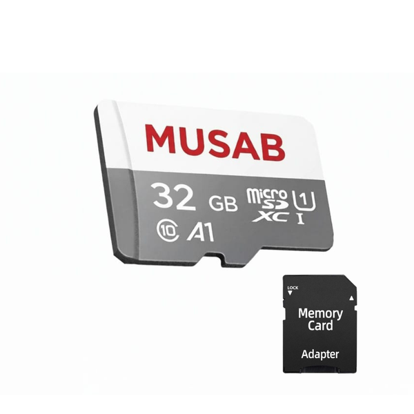 MUSAB High-Speed MicroSDXC Memory Card with Adapter - 32GB