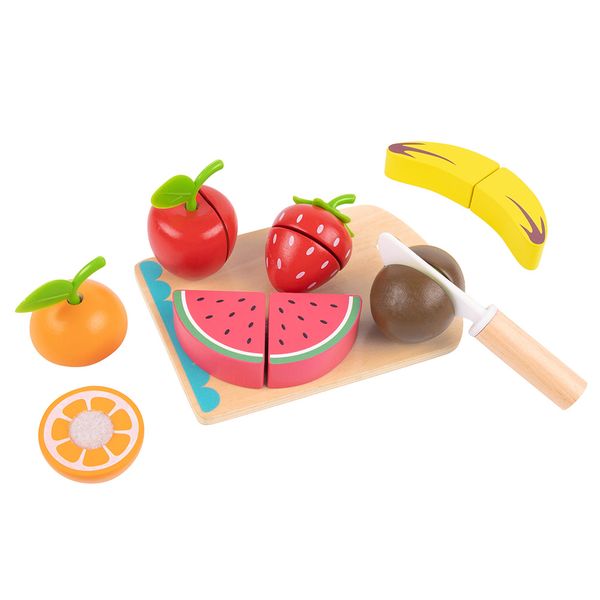 TookyToy Wooden Cutting Fruits Toy Set
