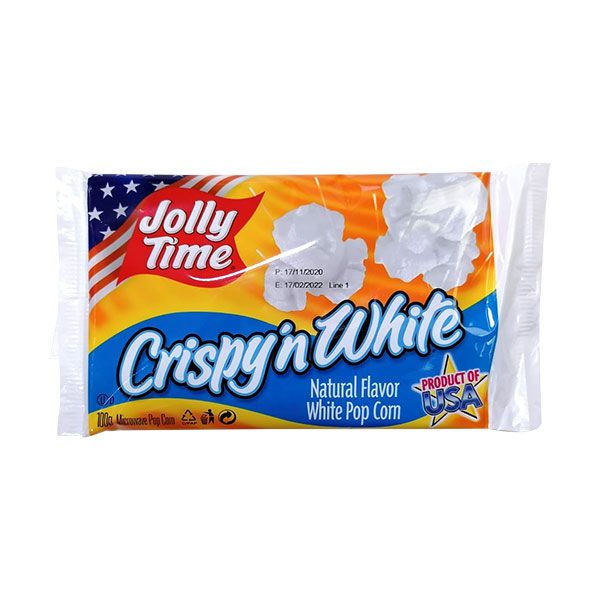 Jolly Time Crispy &amp; White Microwave Popcorn Pack 18 x 99g