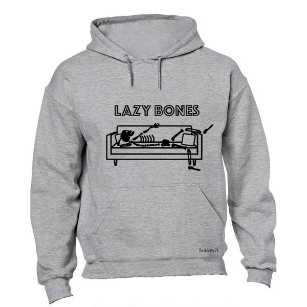 Lazy Bones - Mens - Hoodie - Grey