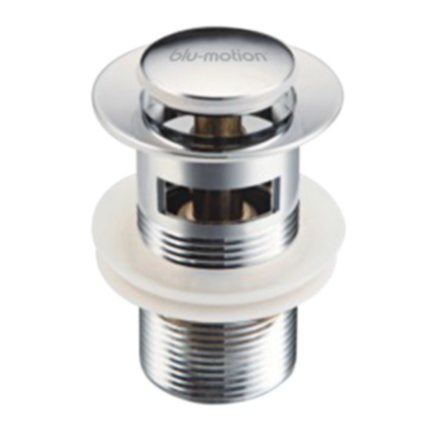 Luxus Chrome Pop Up Basin Waste - Slotted - 32mm