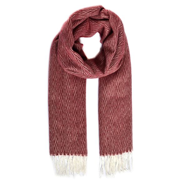 Lily &amp; Rose Luxuriously Soft Zig Zag Pattern Woven Scarf -LS73