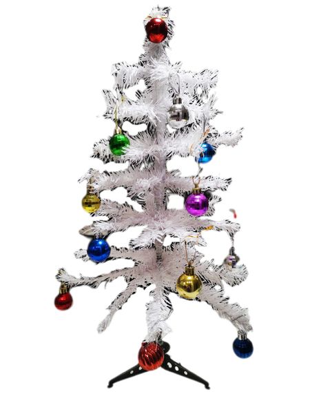 Mini Christmas Tree And Decorations - 52 Cm - White