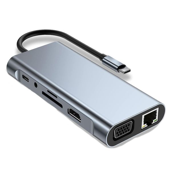 11 in 1 Docking Station with 4K HDMI, VGA Compatible with MacBook Pro/Air