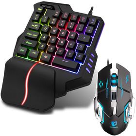 Professional One-Handed Gaming Keyboard & Gaming Mouse UYINWU  8000 DPI