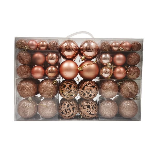 100 Multi-Color Christmas Baubles, Shatterproof Tree Decorations