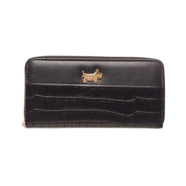 The Santorini - Crocodile Double Zipper Mobile Phone Purse (Tan)