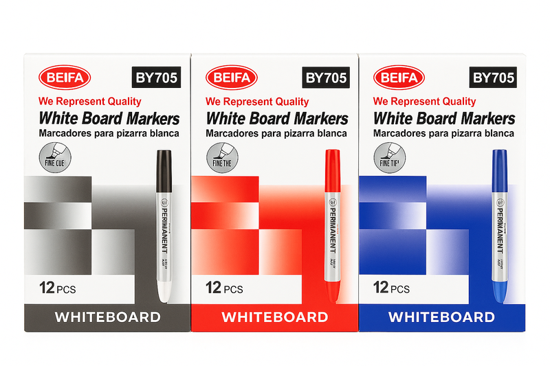 White Board Markers - 3Color Set (Blue, Red, Black ,36 Pcs)