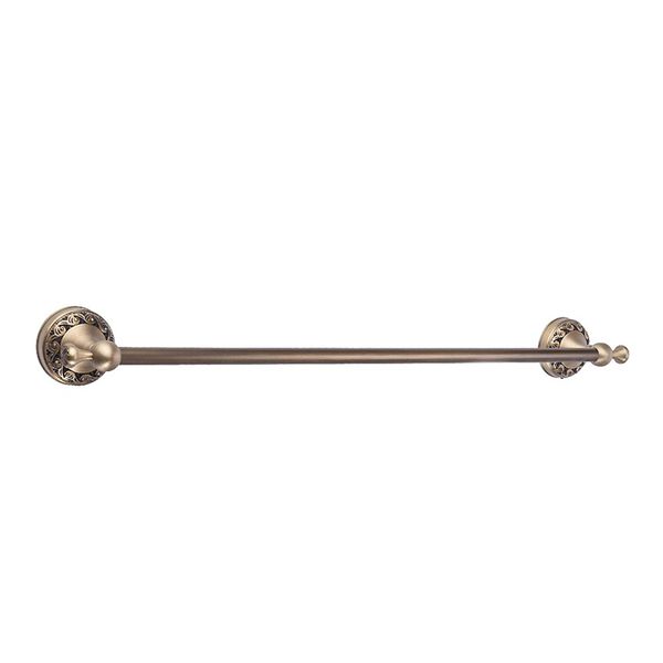 Trendy Taps Bathroom Wall Mounted Brass &amp; Floral Detail Single Towel Rail