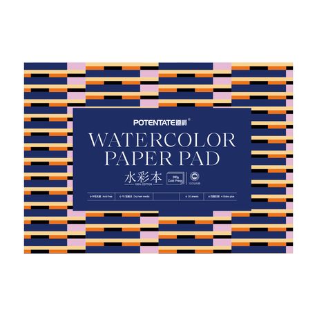 Potentate 100% Cotton Cold Pressed Watercolour Block - 20 Sheets -19x27cm Image