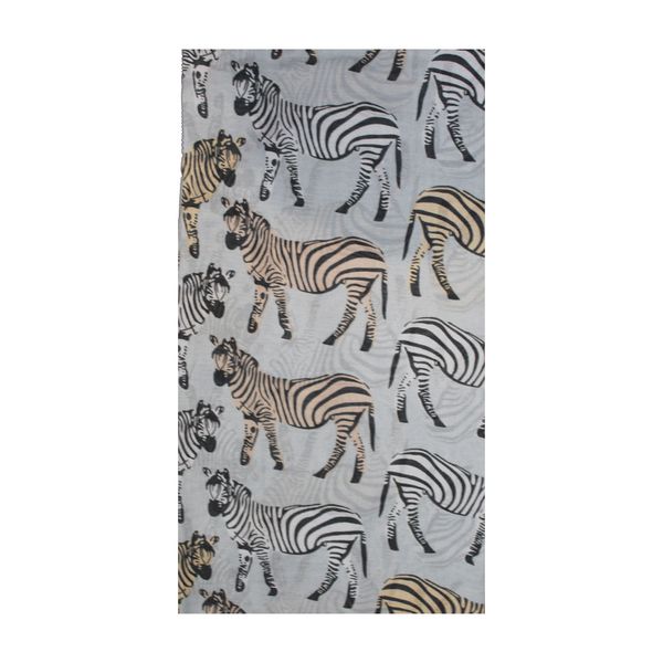 Light Blue Zebra Print Scarf