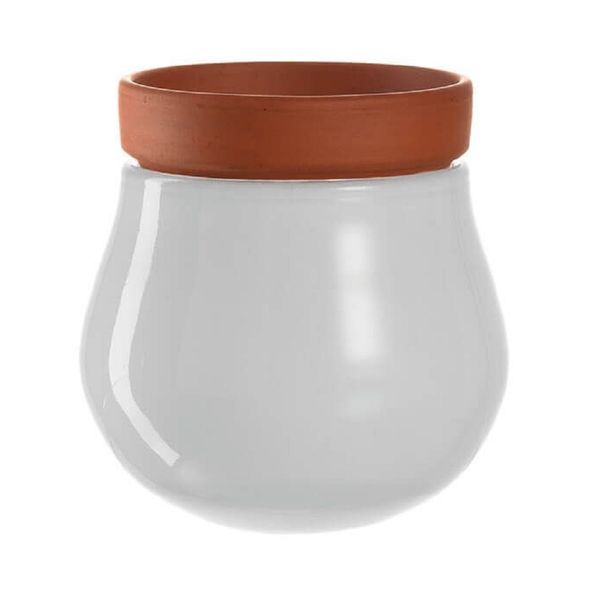 Leonardo Plant Pot Planter White with Pot Insert SERRA Small – 2 Pieces