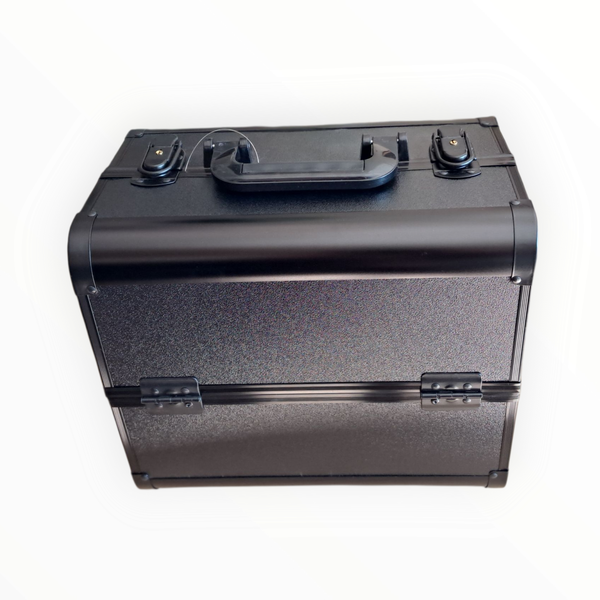 Black 6-Tray Professional Makeup &amp; Nail Storage Case