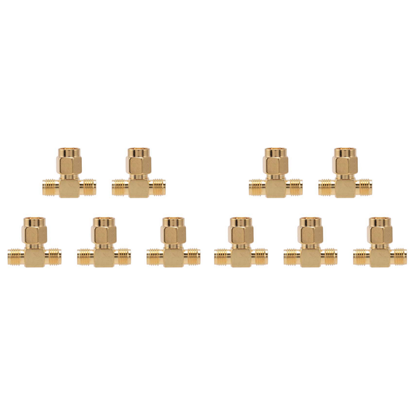 Sma Male To Two Sma Female Triple T Rf Adapter Connector Splitter