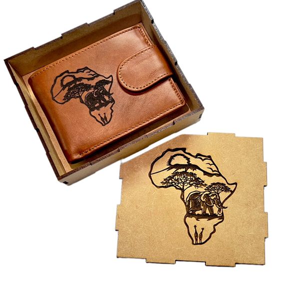 Genuine leather Men's Wallet Africa Branding