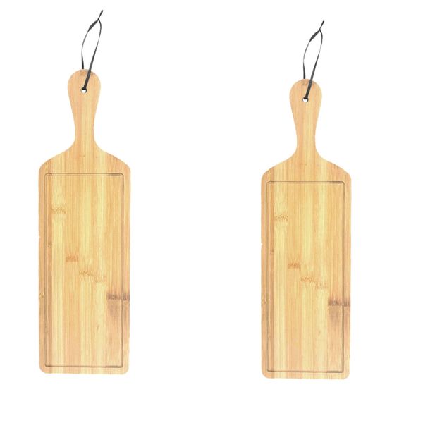 2 x Bamboo Rectangular Pizza Serving Board Pizza Platter Cheese Board