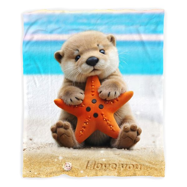 Baby Otter Love Minky Blanket
