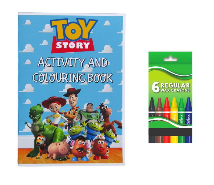 Toy Story Activity and Colouring Book A5 plus 6 Wax Crayons - Set of 5