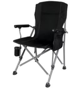 Black Camping Chair Kermit Chair, Foldable Portable Armrests Chair