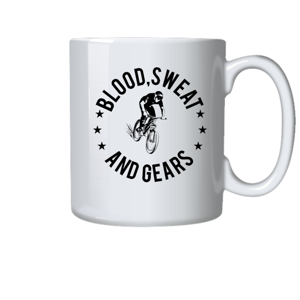 Biking Coffee Mug - Blood Sweat And Gear