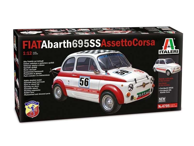 Italeri 1/12 FIAT Abarth 695 SS Car Plastic Model Kit
