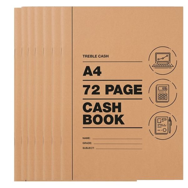 Cash Book A4 (Accounting Format)- 72 Pages - Pack of 7