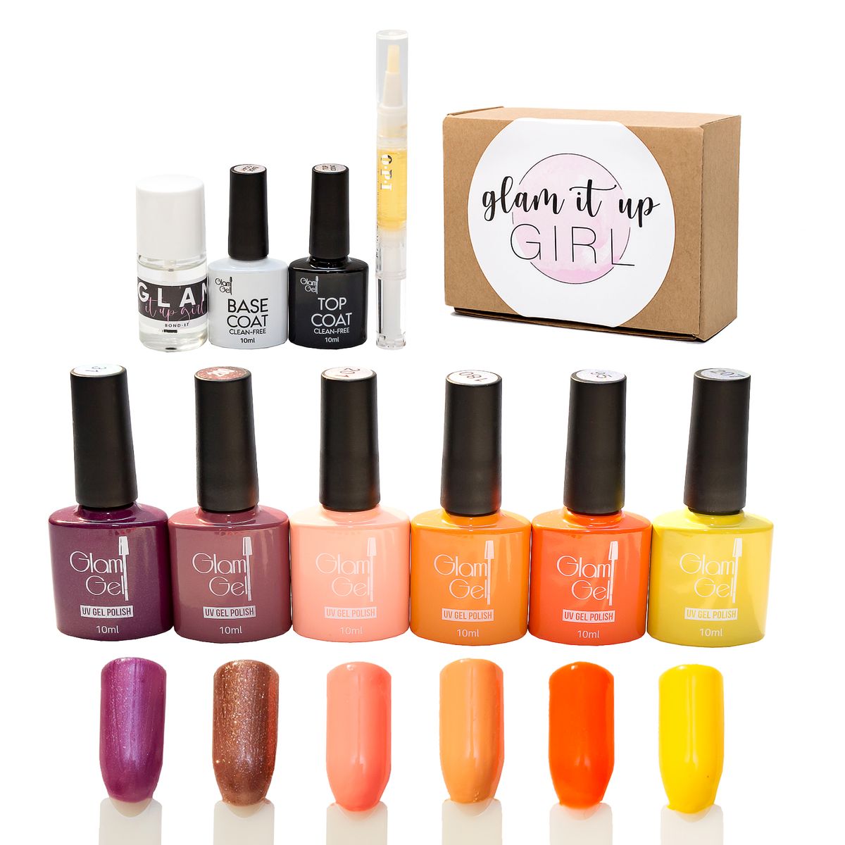 Glam It Up Girl/UV/LED Glam Gel Nail Polish 10 Piece Kit | Shop Today ...
