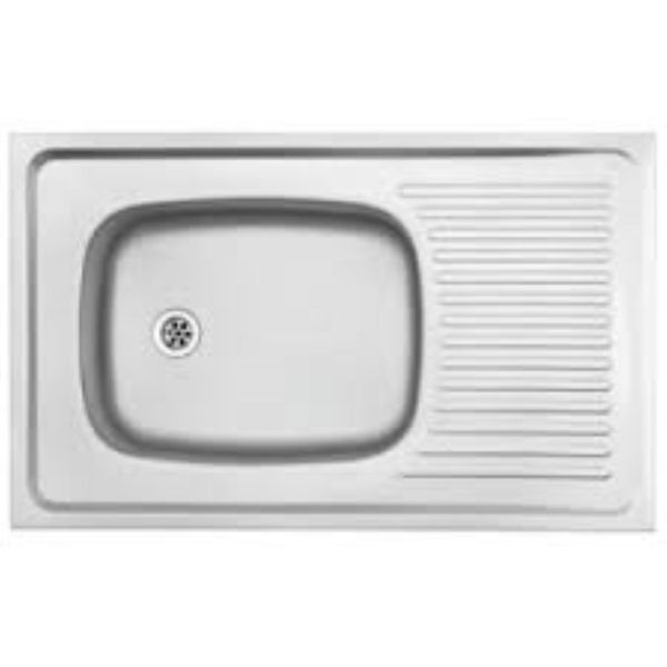 Single Stainless Steel Sink - 915mm x 460mm x 0.5mm - 90mm Sit-On