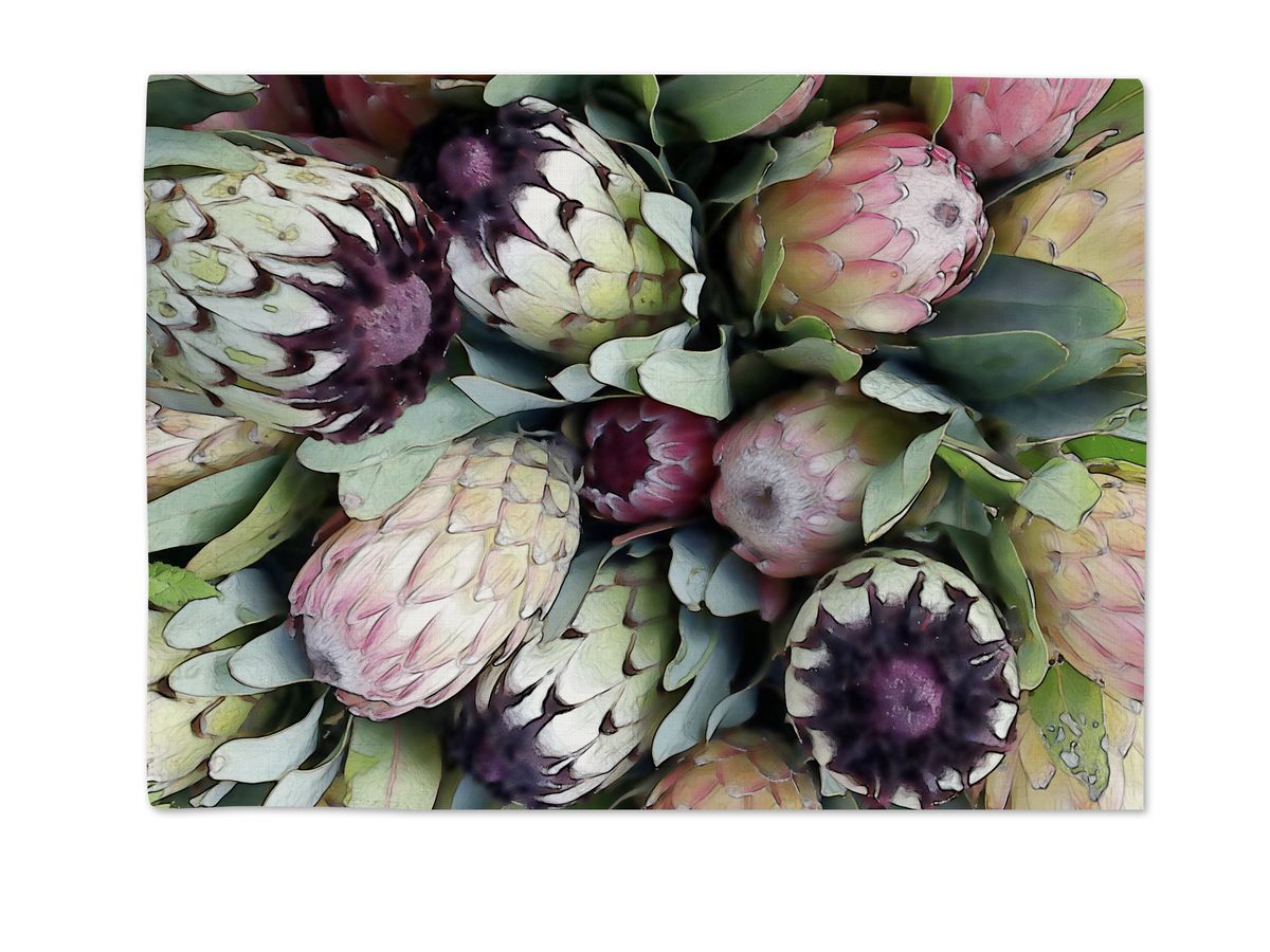 I Love it Here - Protea Bunch Fabric Placemats | Shop Today. Get it ...