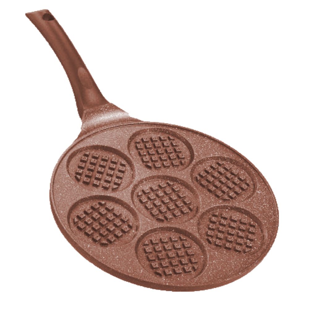 7 Waffle Pancake Pan Non Stick Brown Buy Online in South Africa