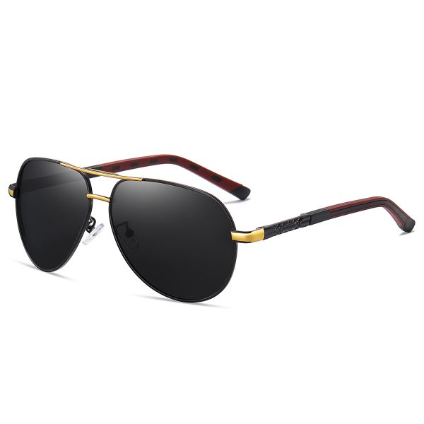Mens Polarized Sunglasses Pilot Sun Alloy Frame Driving Sunglasses SU8725