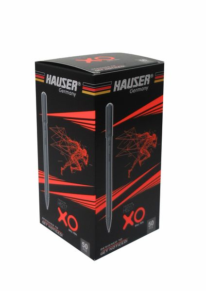 HAUSER XO Germany 0.7mm Fine Tip Ballpen Black 50 Pieces per Box
