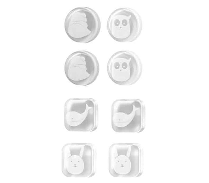 8 Pcs Door Stop Wall Protector, Clear Soft Rubber Door Bumpers