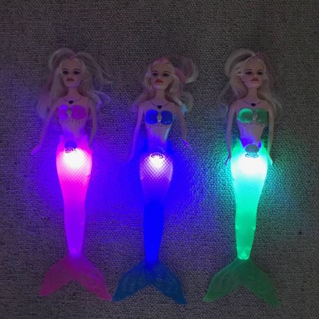 Mermaid doll light up tail deals