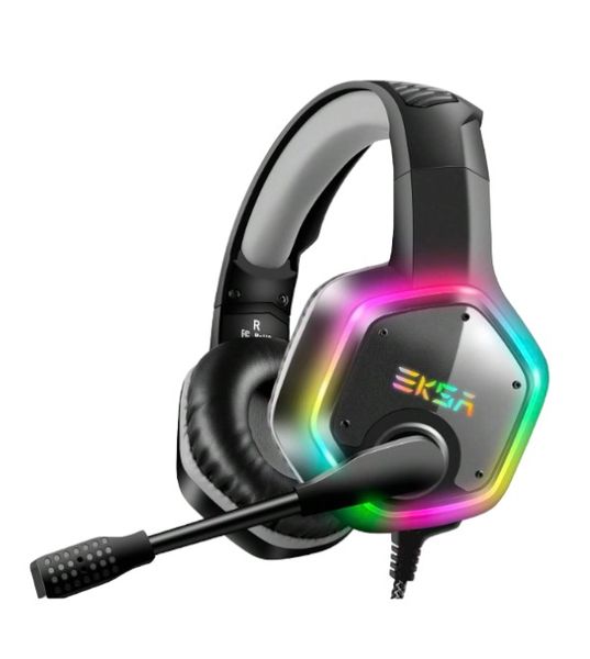 EKSA - E1000 - Wired Gaming Headset With Breathing RGB Lighting - Grey