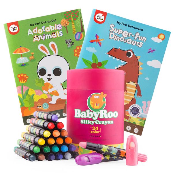 Jarmelo My First Drawing Set - 24 Crayons &amp; 2 Books