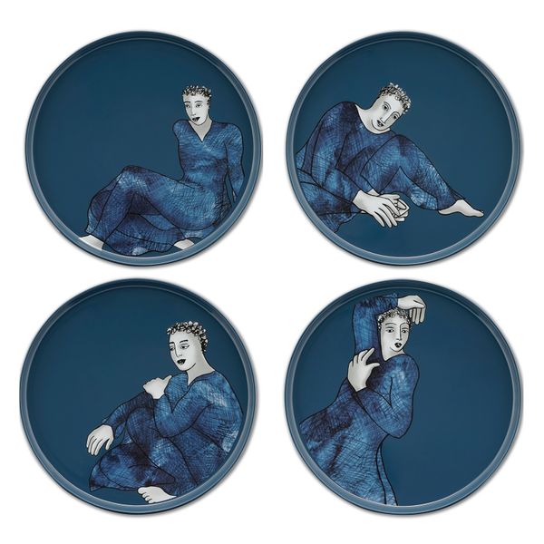 Carrol Boyes Dinner Plate Set of 4 - Indigo Blues