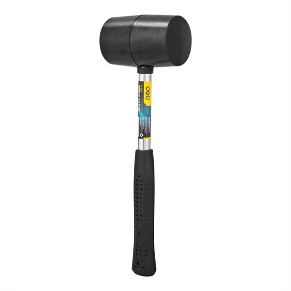 Deli Rubber Hammer with Steel Handle 450g