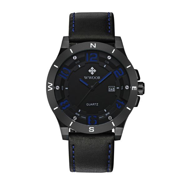 Men's Sports Leather Strap Watch