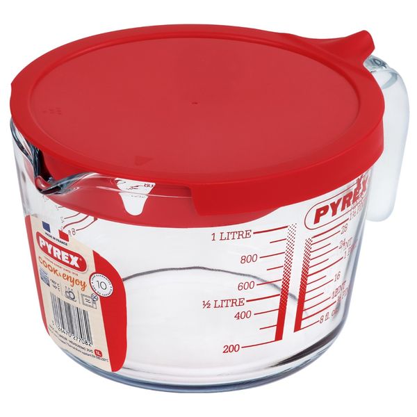 Pyrex - 1 Litre Classic Glass Measuring Jug With Lid