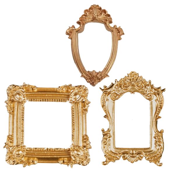 Home Decor Vintage Style Gold Picture Frame Set of 3 (12 cm)