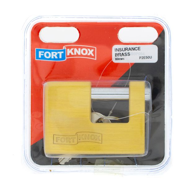 FORT KNOX Insurance Padlock Brass 80mm Q:1 P2E50U