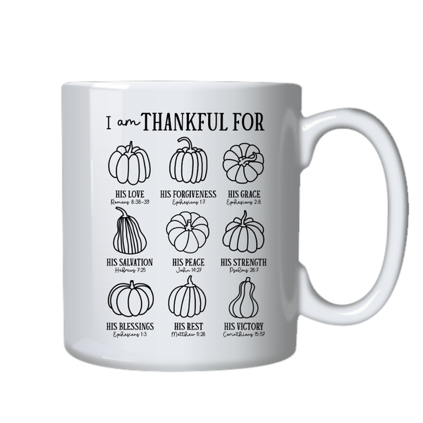 I am thankful for Christian Theme Birthday Christmas Gift Cup Mug 402