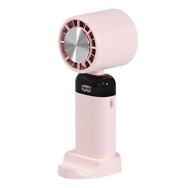 Foldable Digital Display Desk Fan Pink image